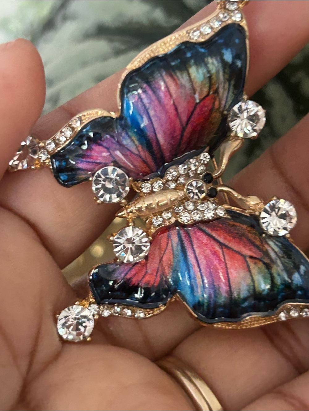 Multicolor Butterfly Crystal Brooch - Women's Jewelry